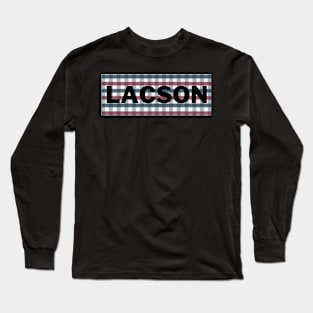 Checkered Lacson Surname Long Sleeve T-Shirt